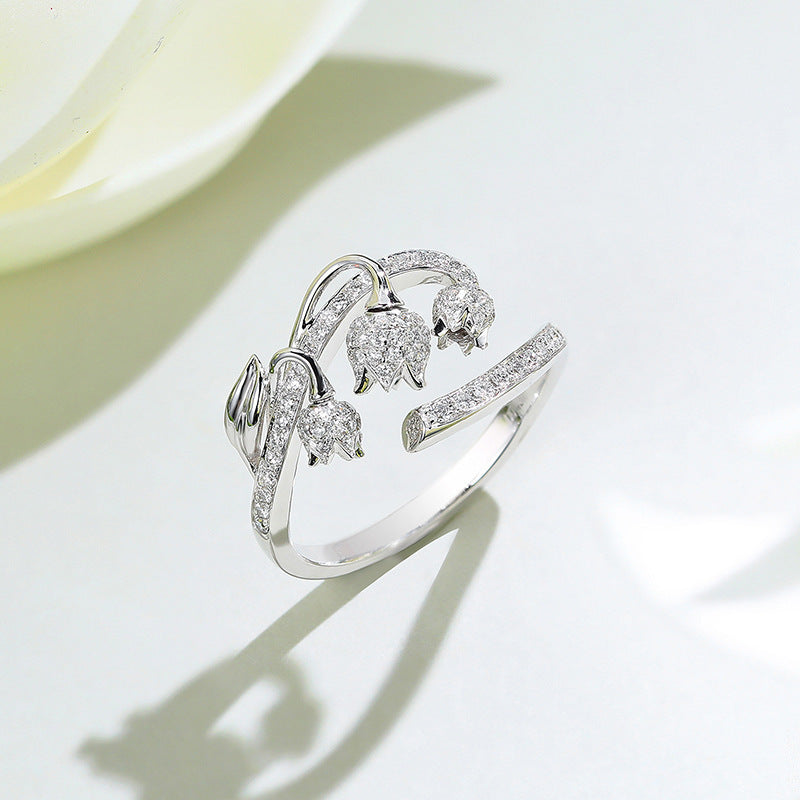 Rosebud Three-dimensional Open Ring Light Luxury Exquisite And Beautiful Weloria