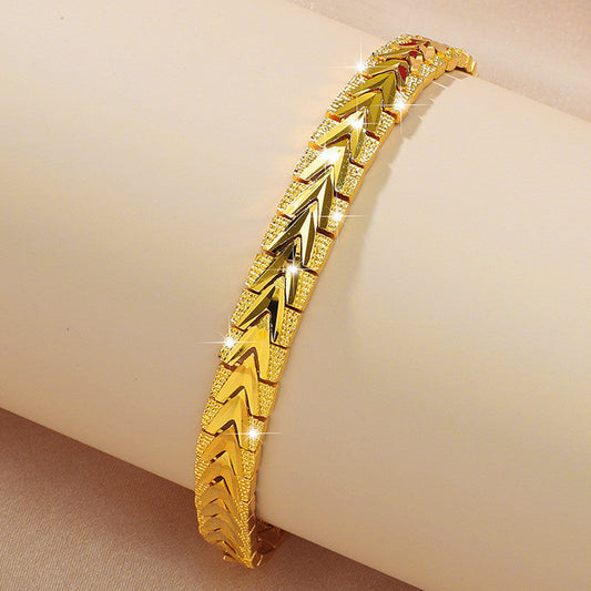 New Fashion Personality Placer Gold Bracelet Women Weloria