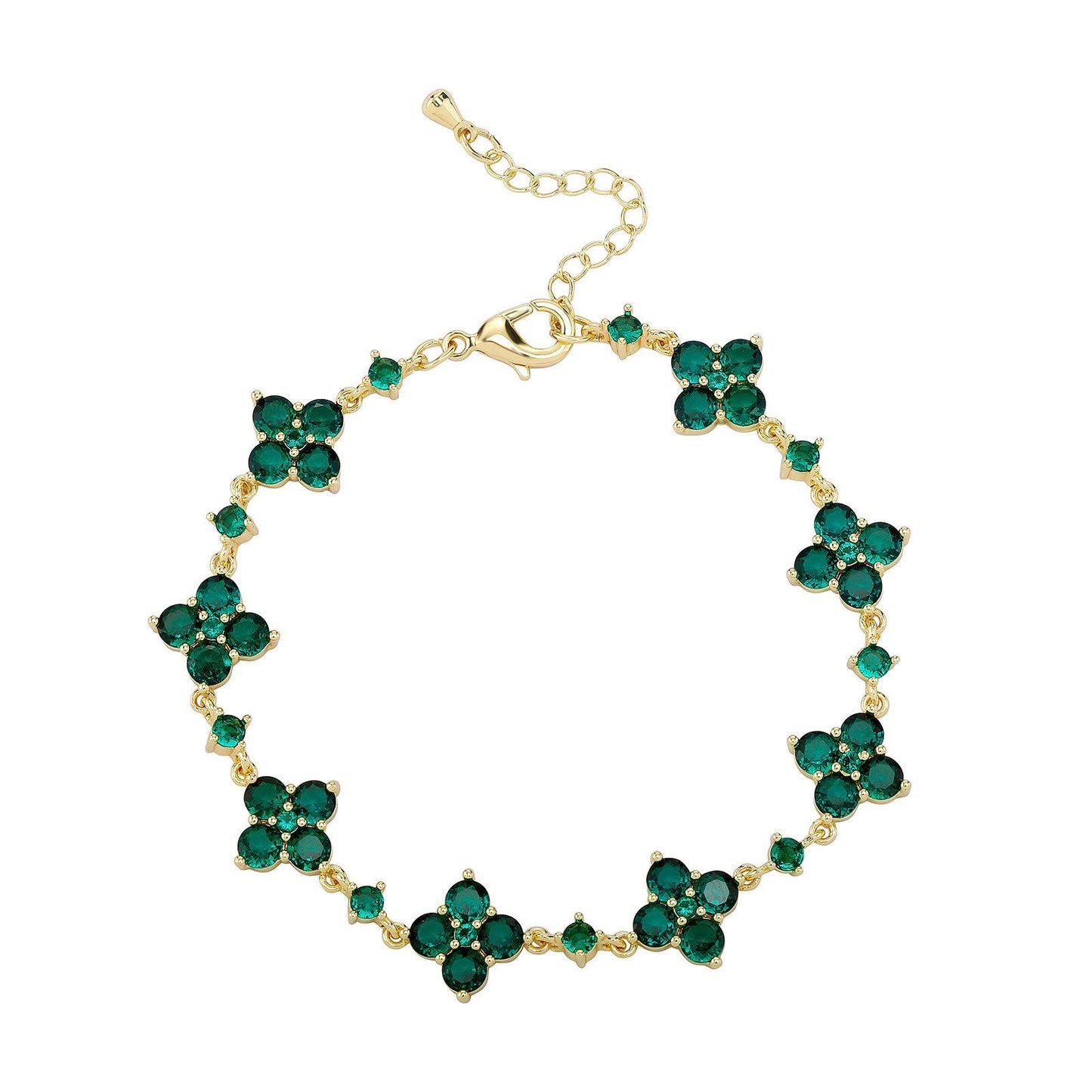 Flower Rhinestone Bracelet Light Luxury Sparking Zirconium High-grade Niche Bracelet Hand Jewelry Weloria