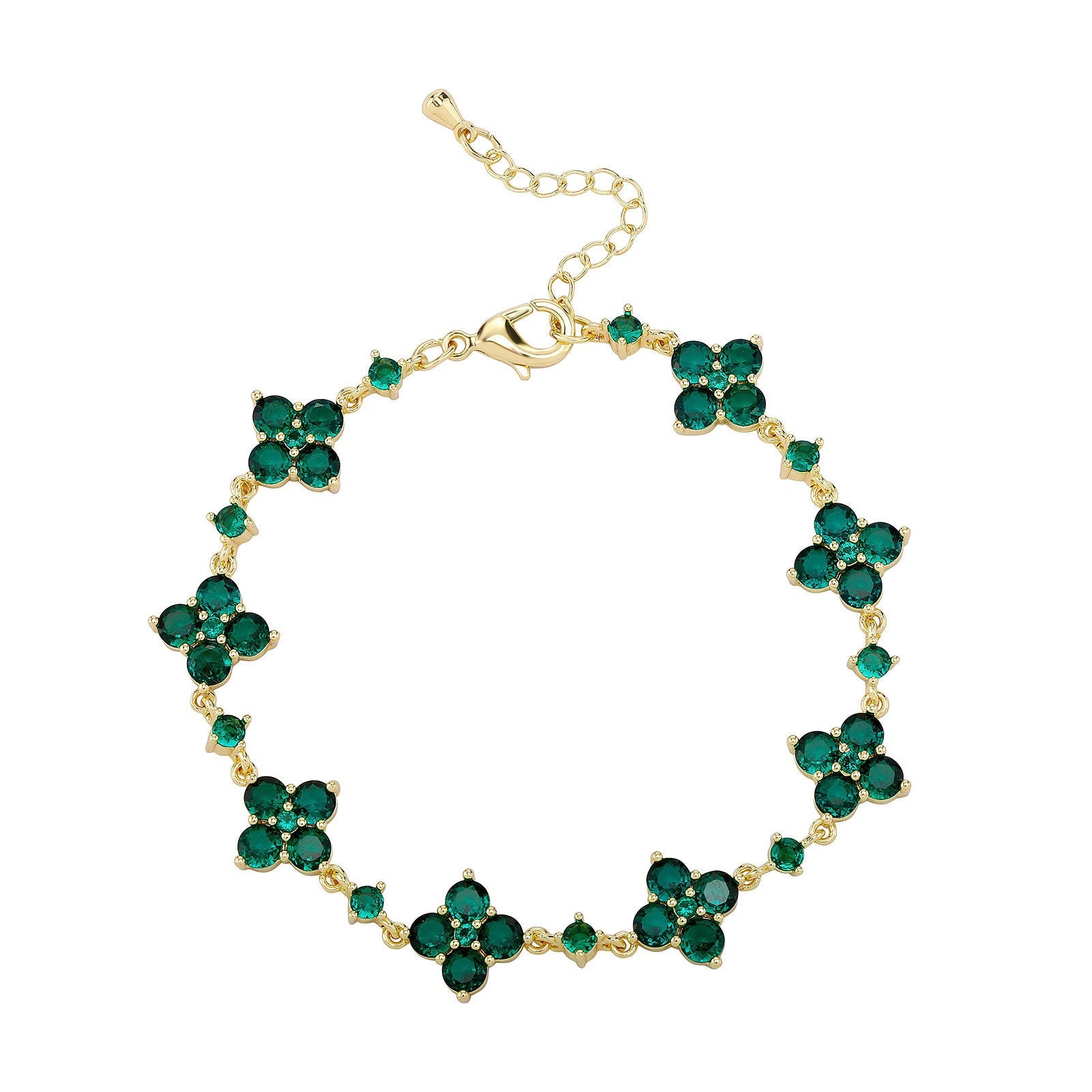 Flower Rhinestone Bracelet Light Luxury Sparking Zirconium High-grade Niche Bracelet Hand Jewelry Weloria