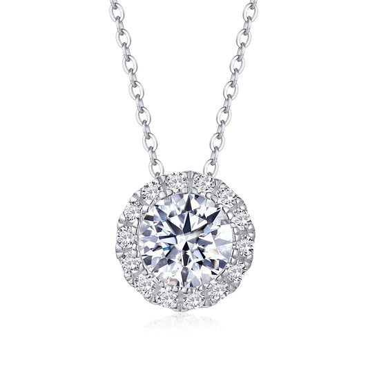 Legend Of The Starry Night - A Fashionable And Luxurious Diamond Jewelry Pendant Set With 2-carat Moissanite S925 Sterling Silver And Platinum Plating Weloria