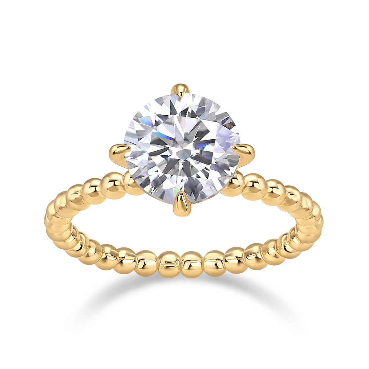 Forget-me-not - A Fashionable And Luxurious Jewelry Piece Set With 3-carat Moissanite S925 Sterling Silver And Gold-plated Diamond Weloria