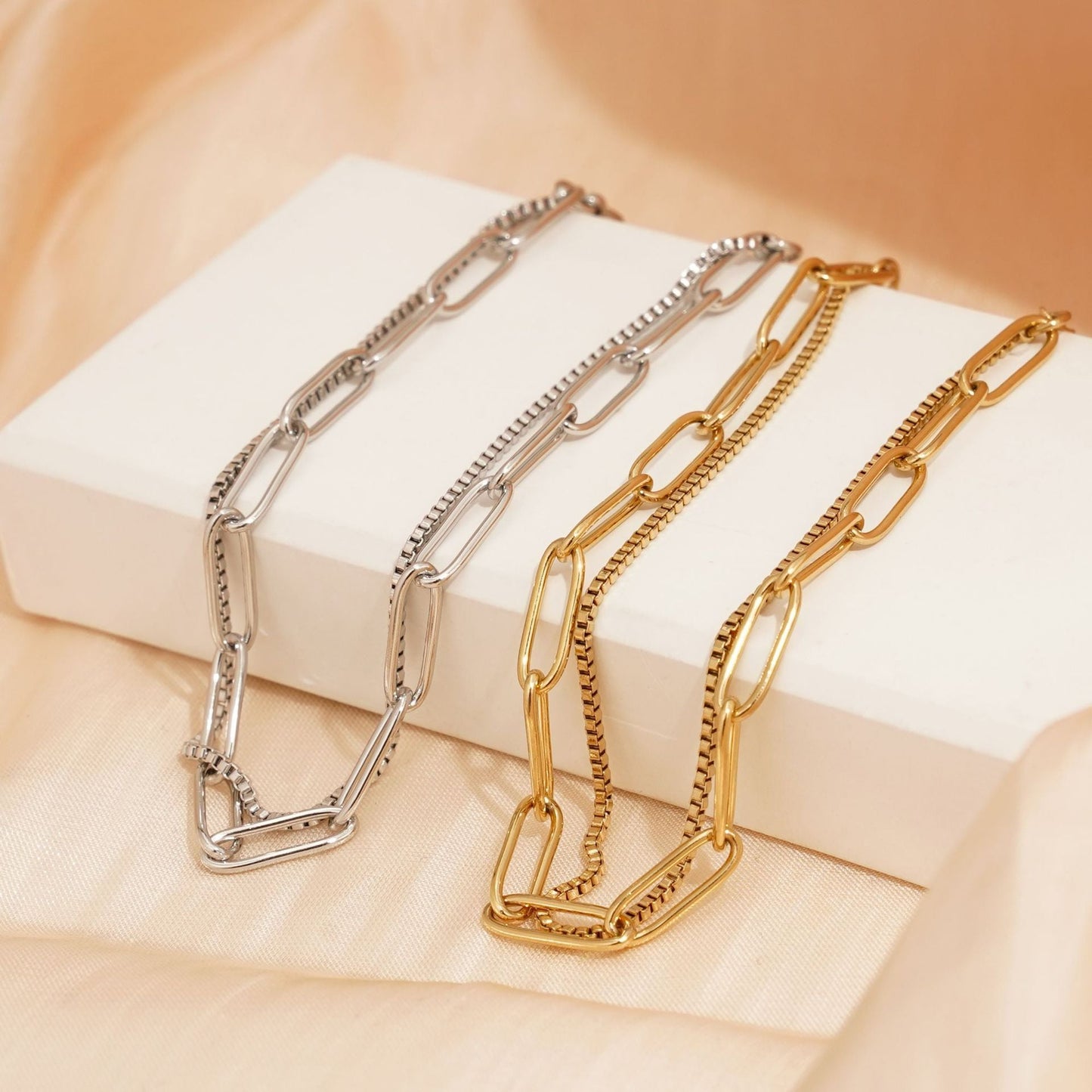 Double Layer Twin Titanium Steel Bracelet Ins Cold Style European And American Women Weloria