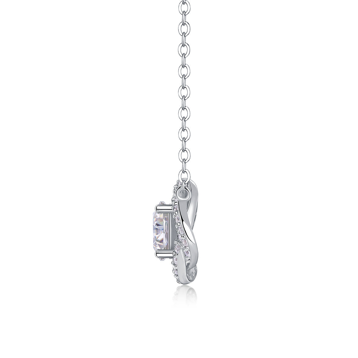 Lucky Flower - A Fashionable And Luxurious Diamond Jewelry Pendant Set With 1-carat Moissanite S925 Sterling Silver And Platinum Plating Weloria