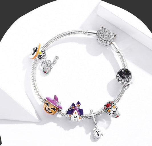 Halloween Beaded Bracelet Colorful Horror Dark Weloria