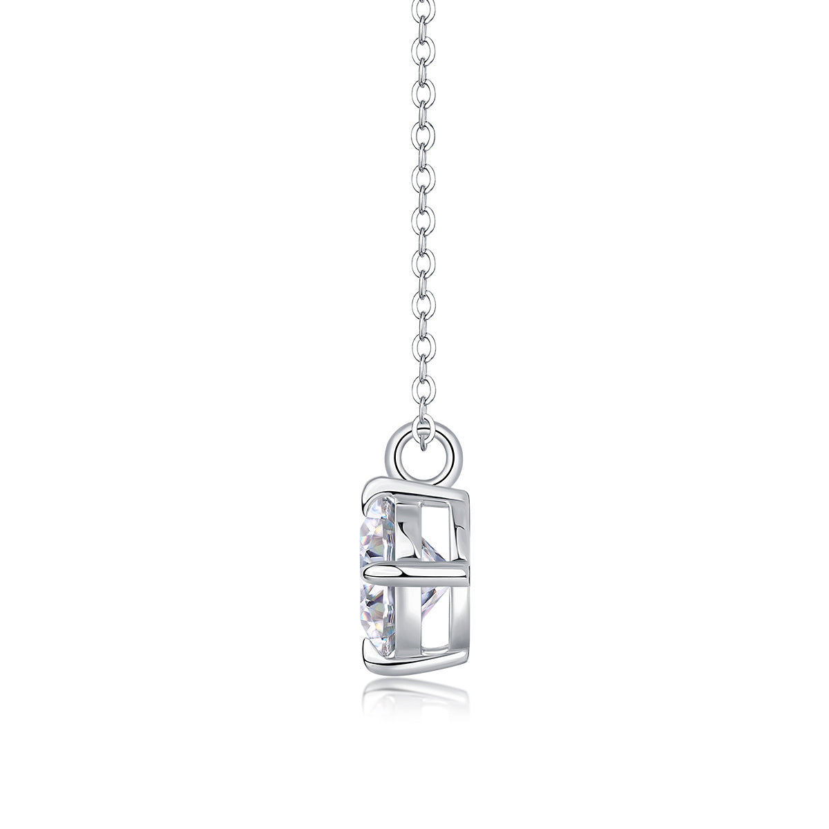 Round And Smooth - A Fashionable And Luxurious Diamond Jewelry Piece Set With 2-carat Moissan Diamonds, S925 Sterling Silver And Platinum-plated Pendant Weloria