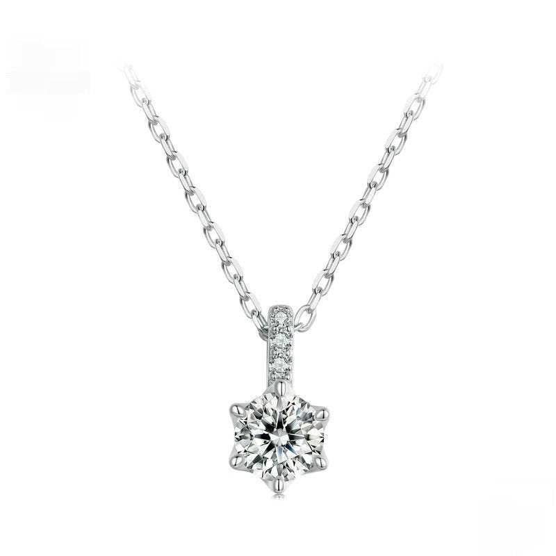 Shining Moissanite Necklace Pendant For Women Weloria