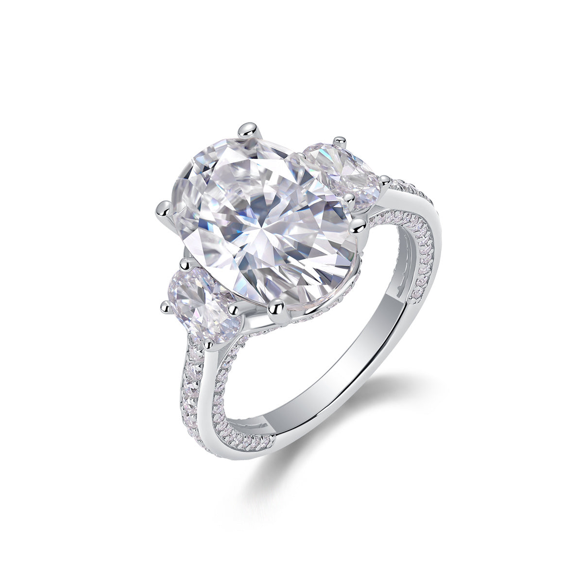Crown Of Radiance - A Fashionable And Luxurious Jewelry Accessory Set With Moissanite S925 Sterling Silver And Platinum-plated Diamond Weloria