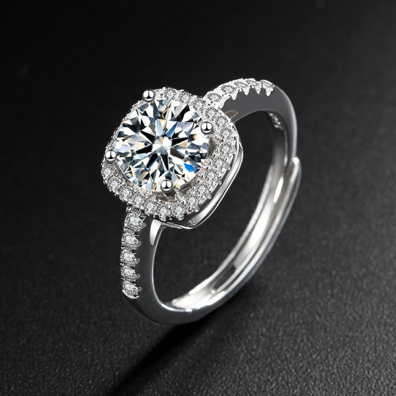 Square Bag Diamond Necklace Rings Ear Studs Suit Weloria