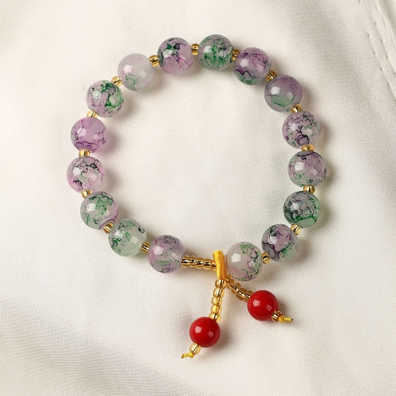New Accessories Crystal String Beads Ceramic Bracelet Weloria