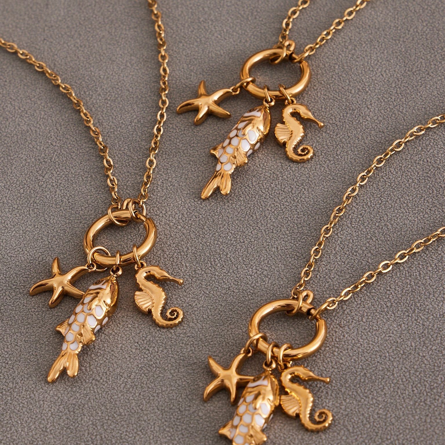 Stainless Steel Koi Pendant Necklace Earrings Jewelry Weloria
