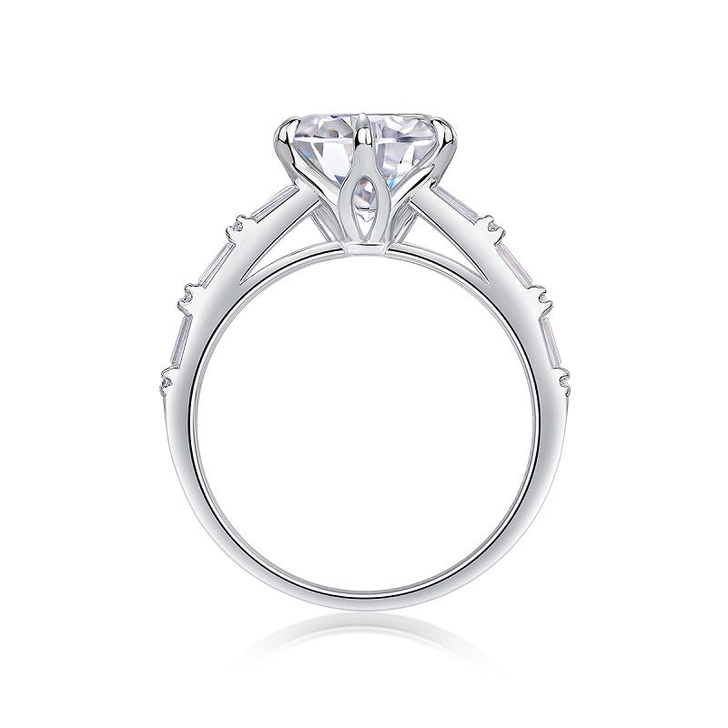 Vanilla - A Fashionable And Luxurious Jewelry Piece Set With 3-carat Moissanite S925 Sterling Silver And Platinum-plated Diamond Weloria