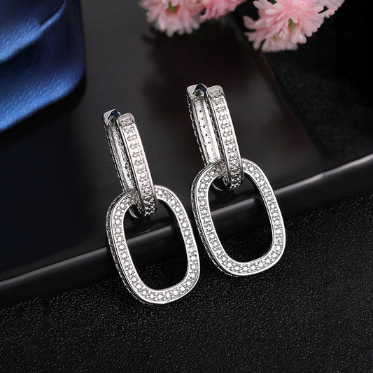 Design Sense Earrings Female Personality Buckle Weloria