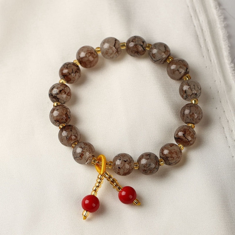 New Accessories Crystal String Beads Ceramic Bracelet Weloria
