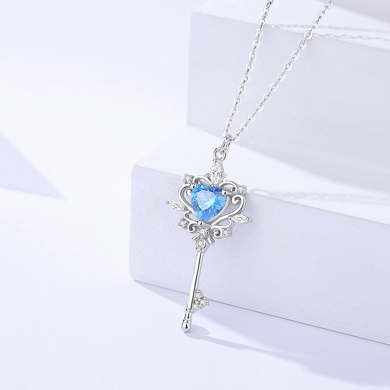 S925 Sterling Silver Guard Key Original Necklace For Women Weloria