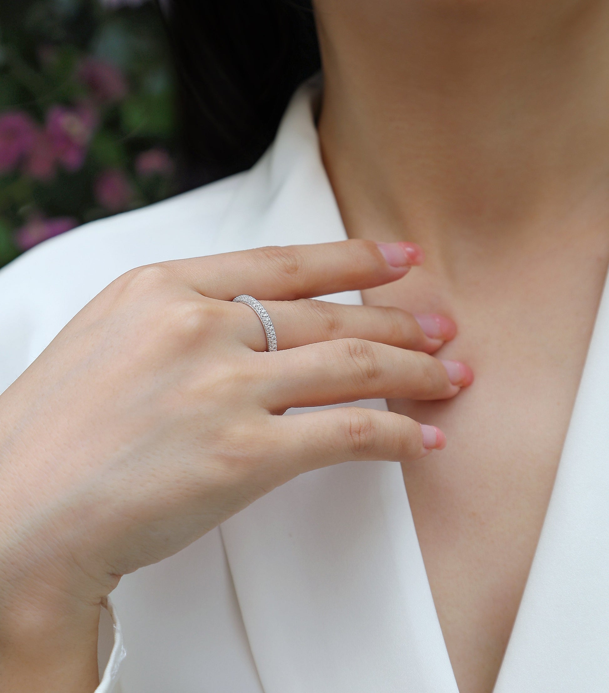MR.RIGHT- A Fashionable And Luxurious Jewelry Accessory Set With Moissanite S925 Sterling Silver And Platinum-plated Diamond Weloria