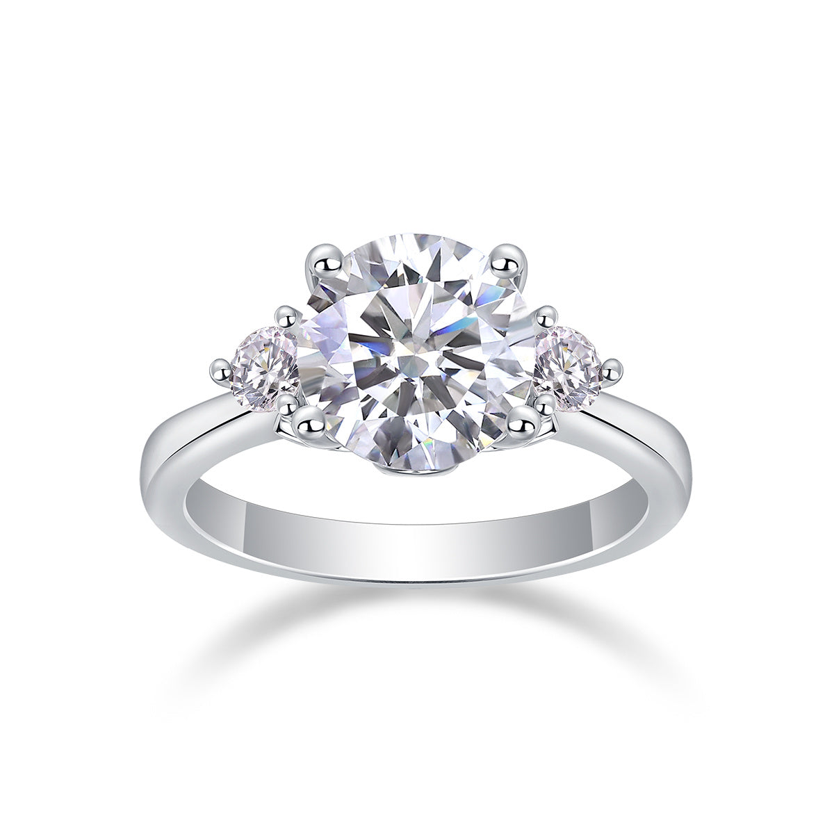 Starry Night Brilliance - A Fashionable And Luxurious Jewelry Piece Set With 2-carat Moissan Diamond S925 Sterling Silver And Platinum-plated Diamond Weloria
