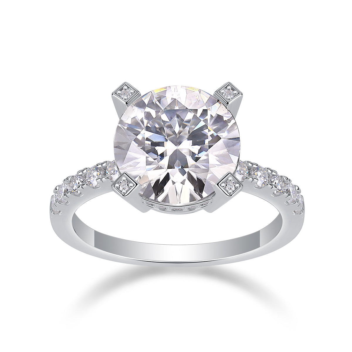 Radiant - A Fashionable And Luxurious Jewelry Piece Set With 5-carat Moissanite S925 Sterling Silver And Platinum-plated Diamond Weloria