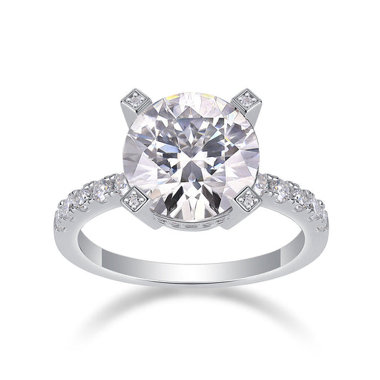 Radiant - A Fashionable And Luxurious Jewelry Piece Set With 5-carat Moissanite S925 Sterling Silver And Platinum-plated Diamond Weloria