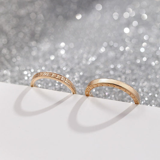 Simple Gold Wheat Fashion Simple Bracelet Open Ring Weloria
