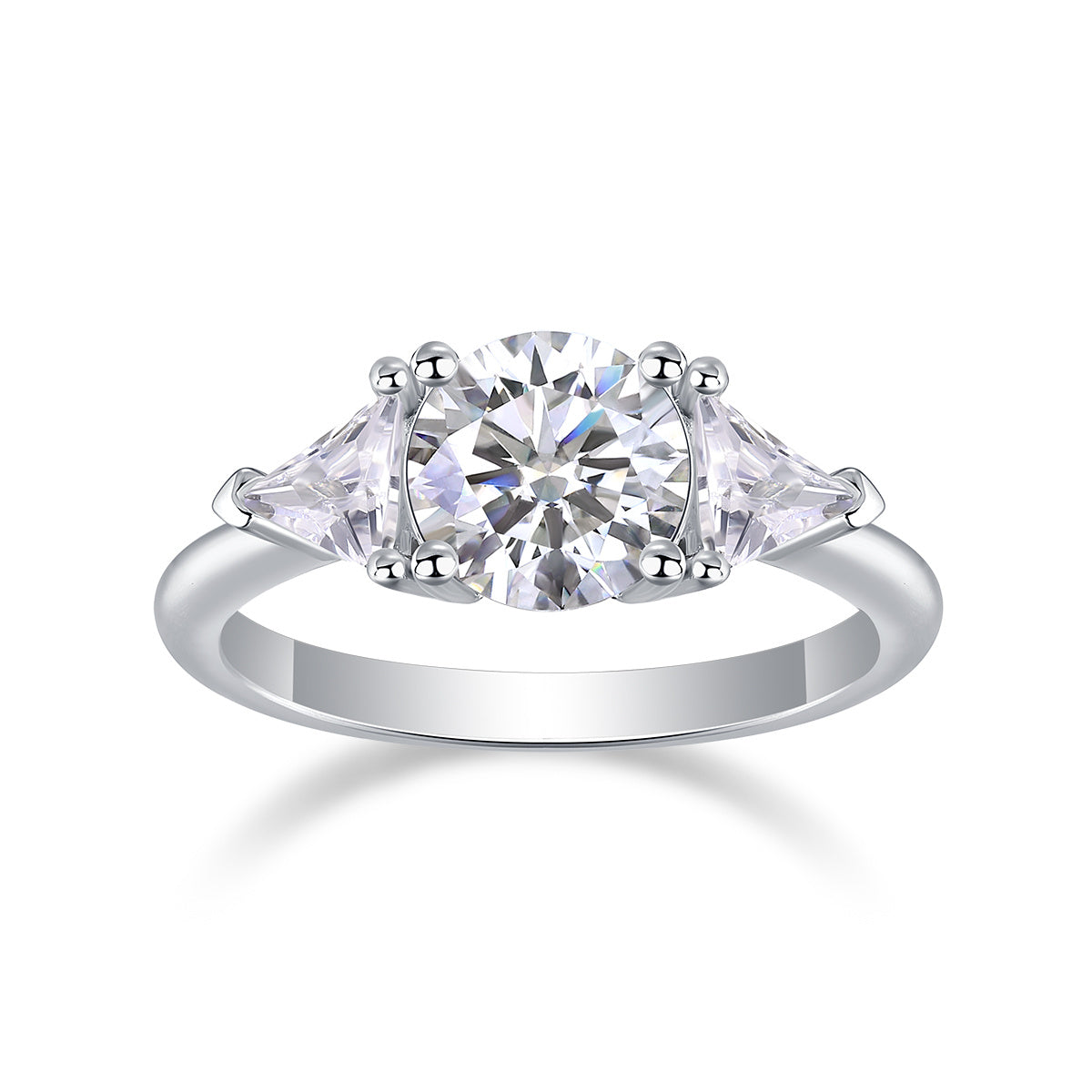 Ocean Diamond - A Fashionable And Luxurious Jewelry Piece Set With 2-carat Moissanite S925 Sterling Silver And Platinum-plated Diamond Weloria