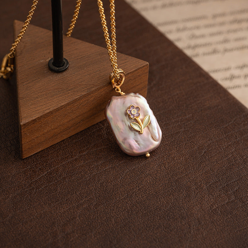 Natural Baroque Freshwater Pearl Pendant Necklace Neck Accessories Weloria