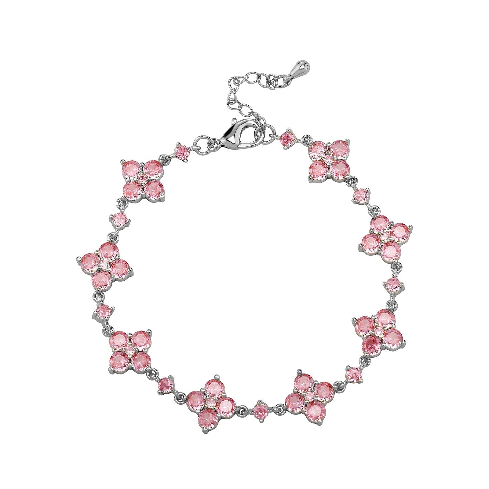Flower Rhinestone Bracelet Light Luxury Sparking Zirconium High-grade Niche Bracelet Hand Jewelry Weloria