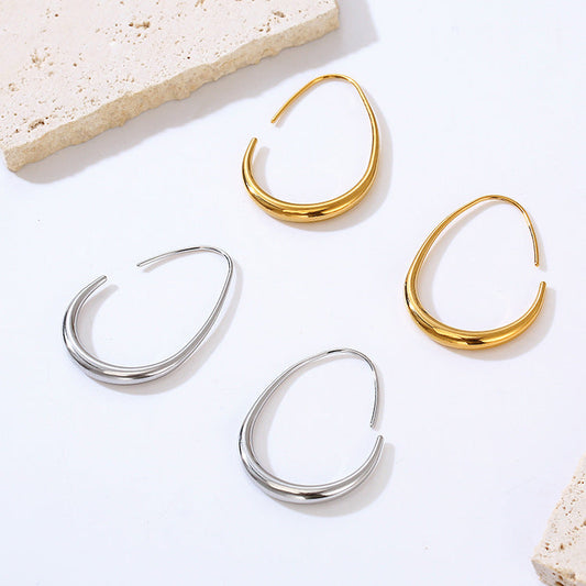 Fashion Egg Stainless Steel Ear Hanging Weloria