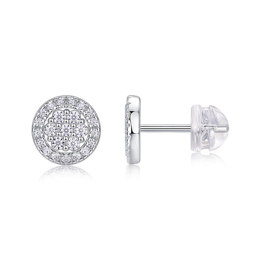 Cosmic Conjecture - Fashionable And Luxurious Diamond Jewelry Set With Moissanite S925 Sterling Silver And Platinum-plated Stud Earrings Weloria