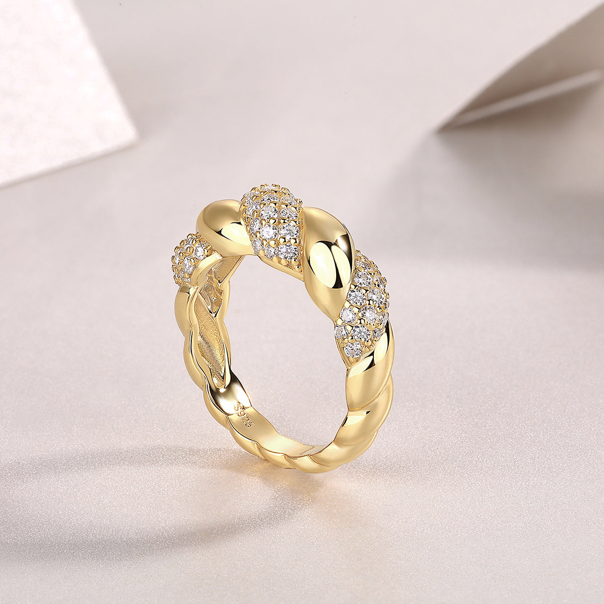 Tengman - A Fashionable Jewelry Accessory Set With Moissanite S925 Sterling Silver And Gold-plated Diamond Weloria