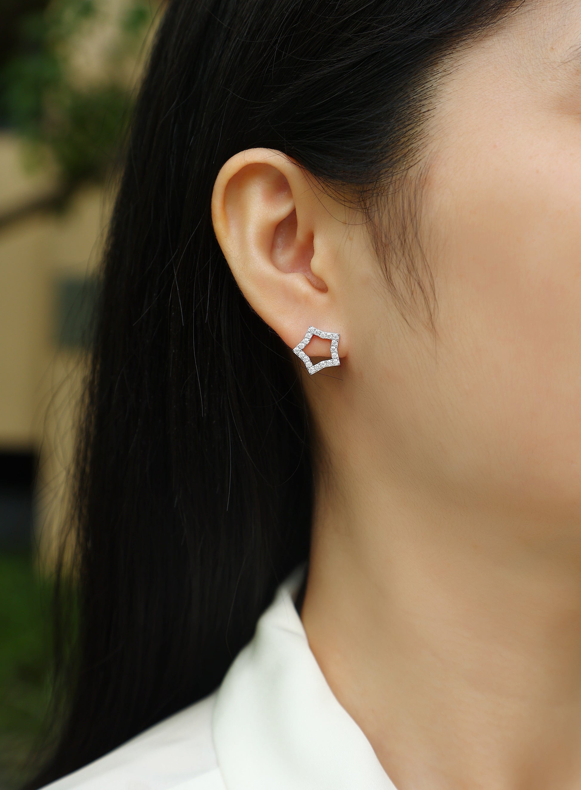 Tonight's New Star - S925 Moissanite Sterling Silver Earrings With Platinum-plated Stud Earrings, Fashionable, Trendy And Affordable Jewelry Weloria