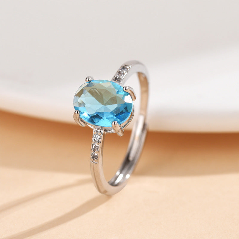 Niche High-grade Trendy Micro-inlaid Open Ring Weloria
