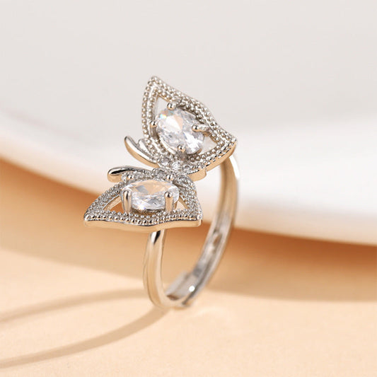 Niche High-grade Trendy Micro-inlaid Open Ring Weloria