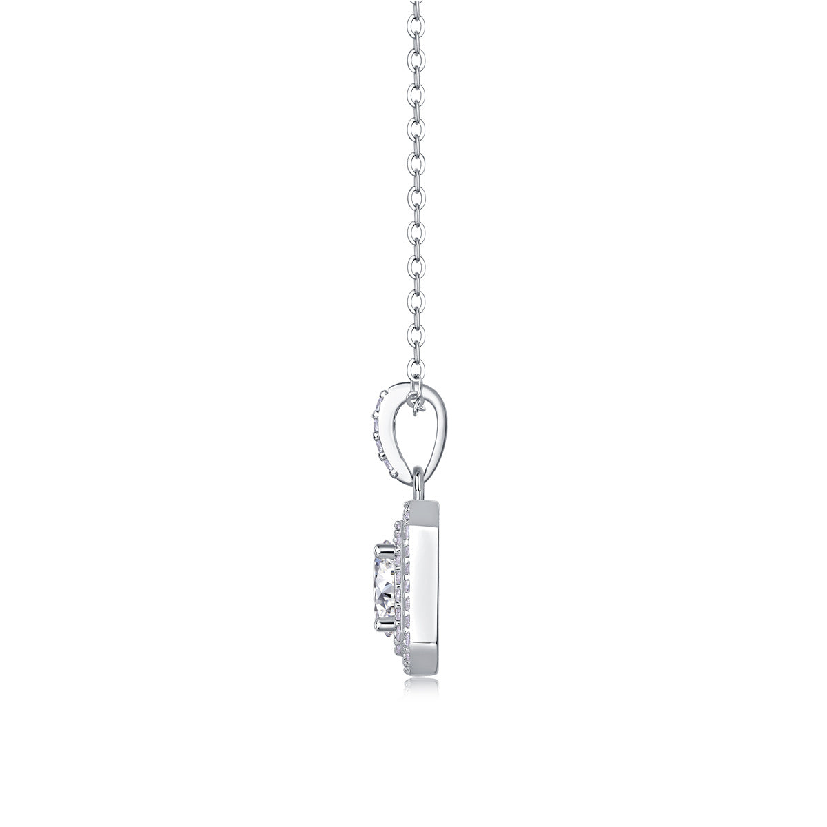 Sugar Diamond - A Fashionable And Luxurious Diamond Jewelry Piece Set With 1-carat Moissanite S925 Sterling Silver And Platinum-plated Pendant Weloria
