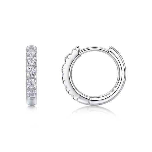 Summer Iced Tea - Fashionable And Luxurious Diamond Jewelry Set With Moissanite S925 Sterling Silver And Platinum-plated Stud Earrings Weloria