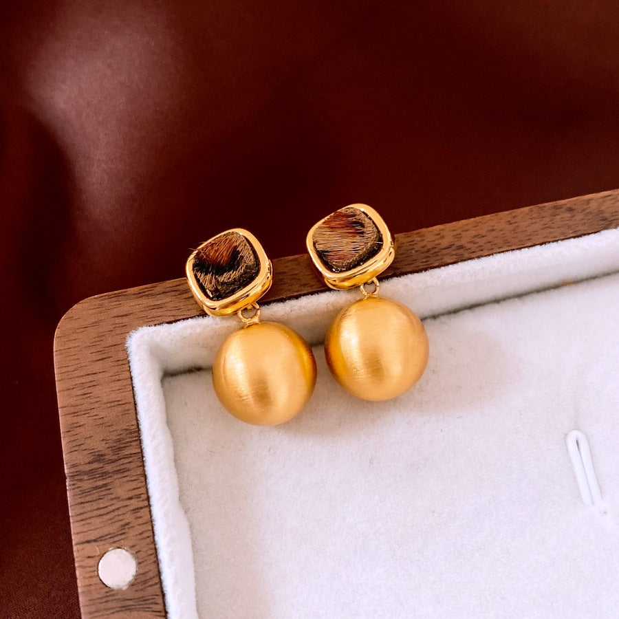 Simple And Versatile Square Leopard Print Women's Earrings Weloria
