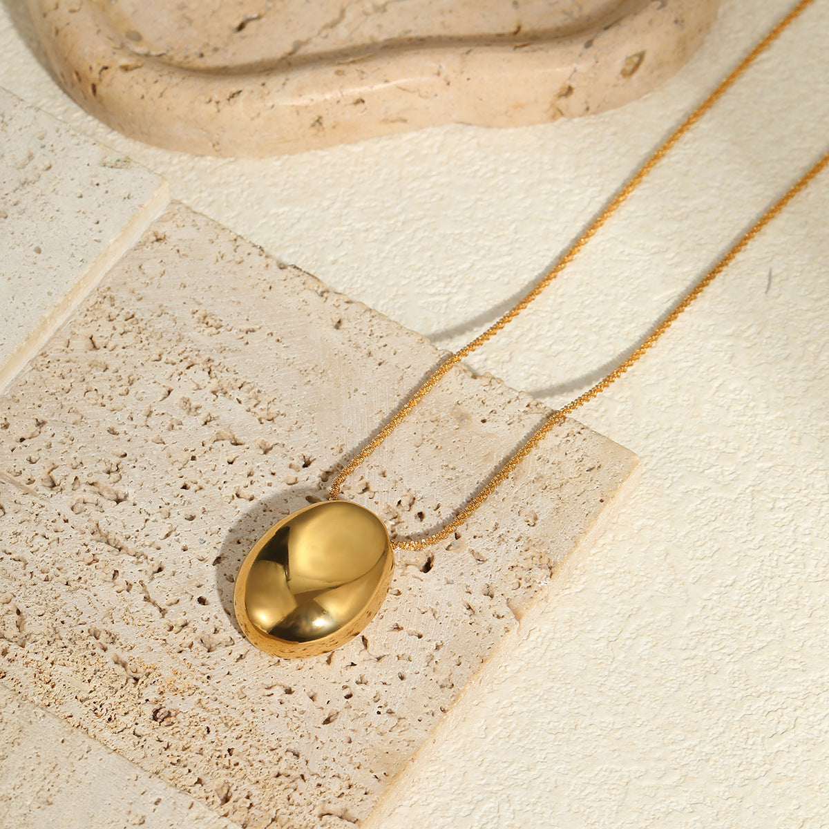 Long Necklace Gold-plated Geometric Pendant Design Sense Weloria