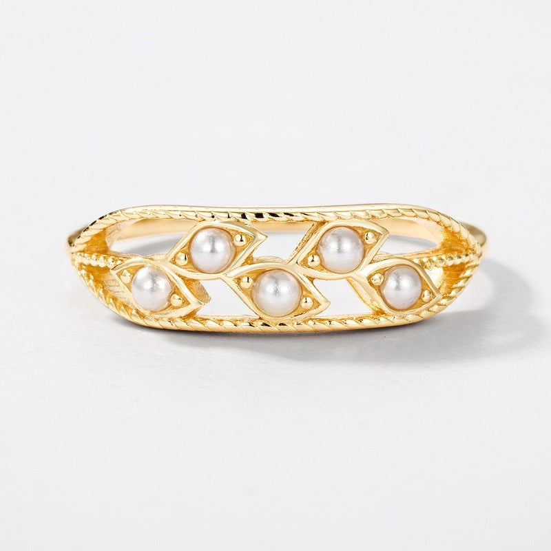 Women's Fashion Personality Shell Pearl Ring Weloria