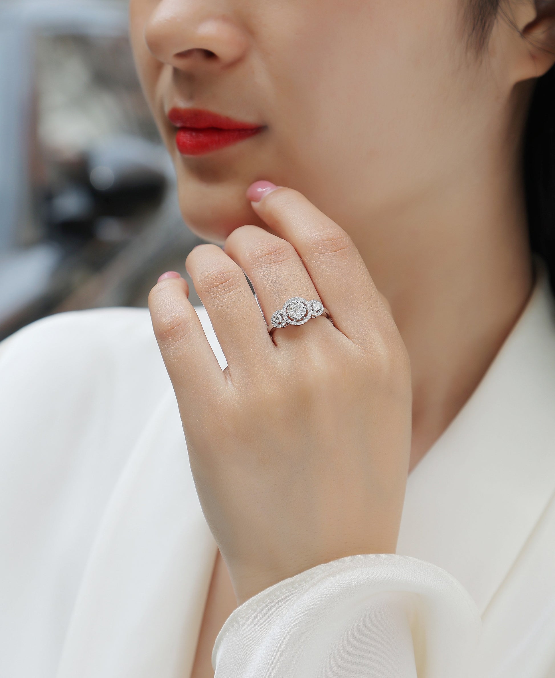 Serial Dreams - A Fashionable And Luxurious Jewelry Accessory Set With Moissanite S925 Sterling Silver And Platinum-plated Diamond Weloria