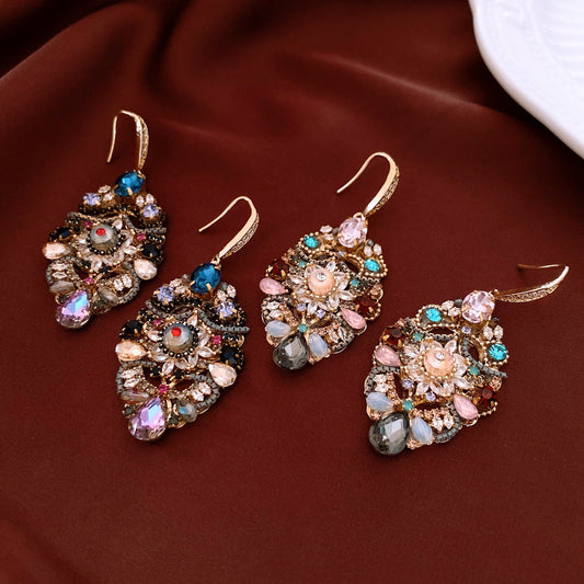 Female Retro Fashion Butterfly Waterdrop Heavy Industry Earrings Weloria