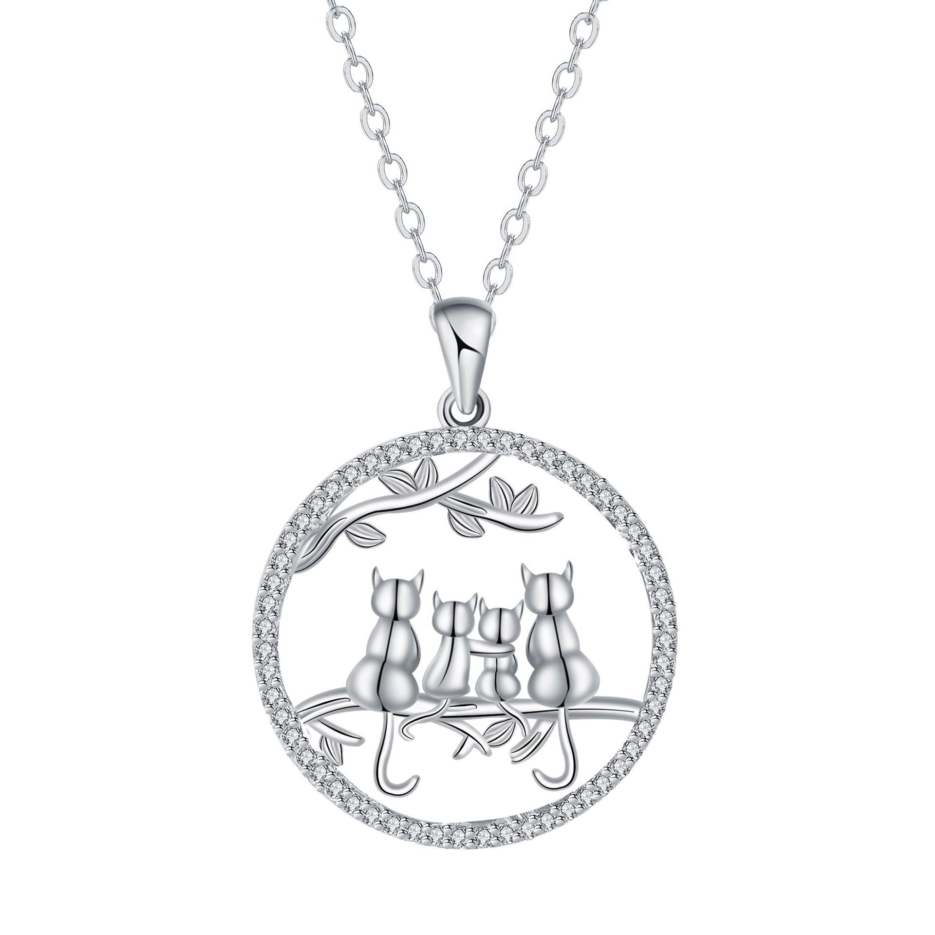 Four Kitten Necklace High Sense European And American Weloria