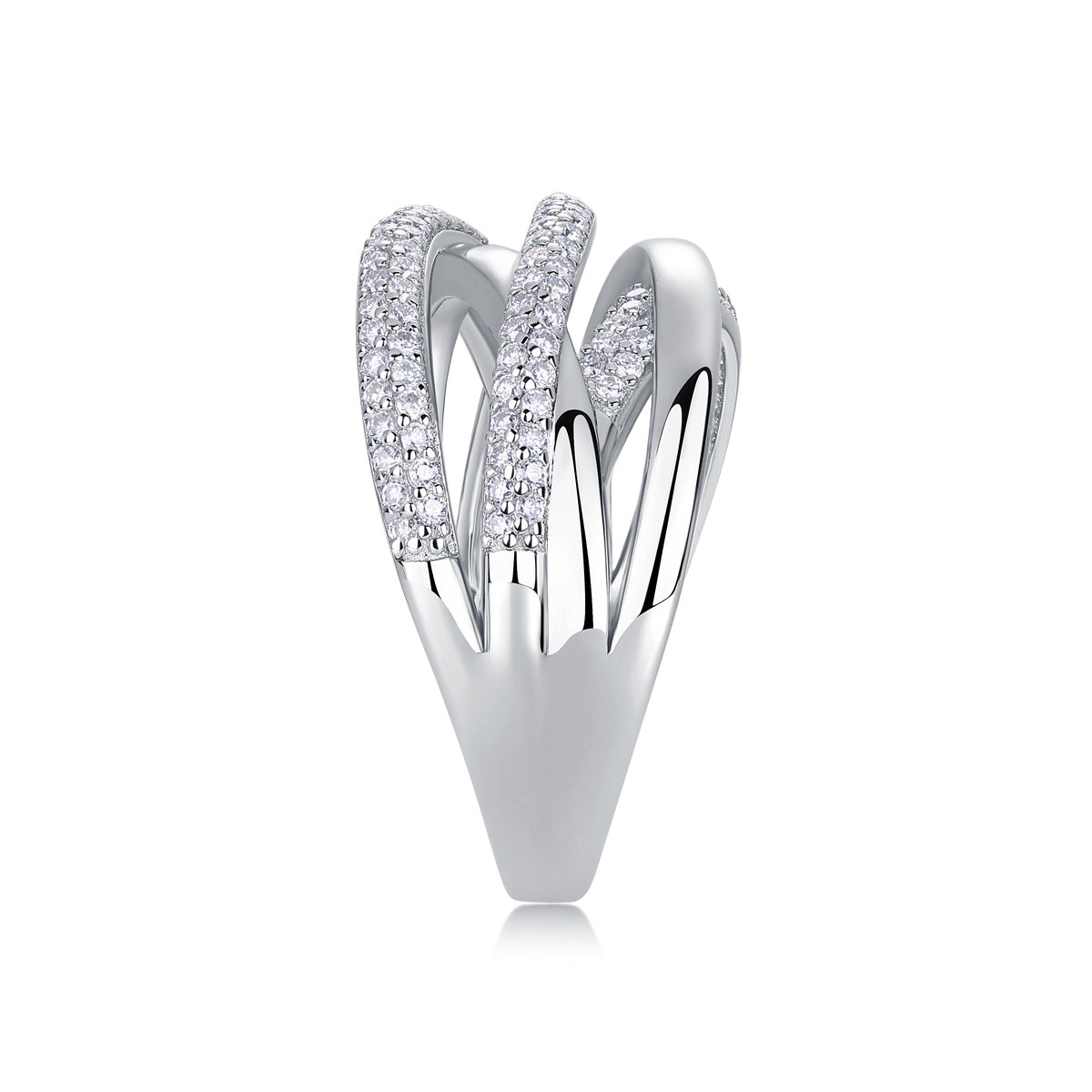 Brilliant Interweaving - A Fashionable And Luxurious Jewelry Accessory Set With Moissanite S925 Sterling Silver And Platinum-plated Diamond Weloria