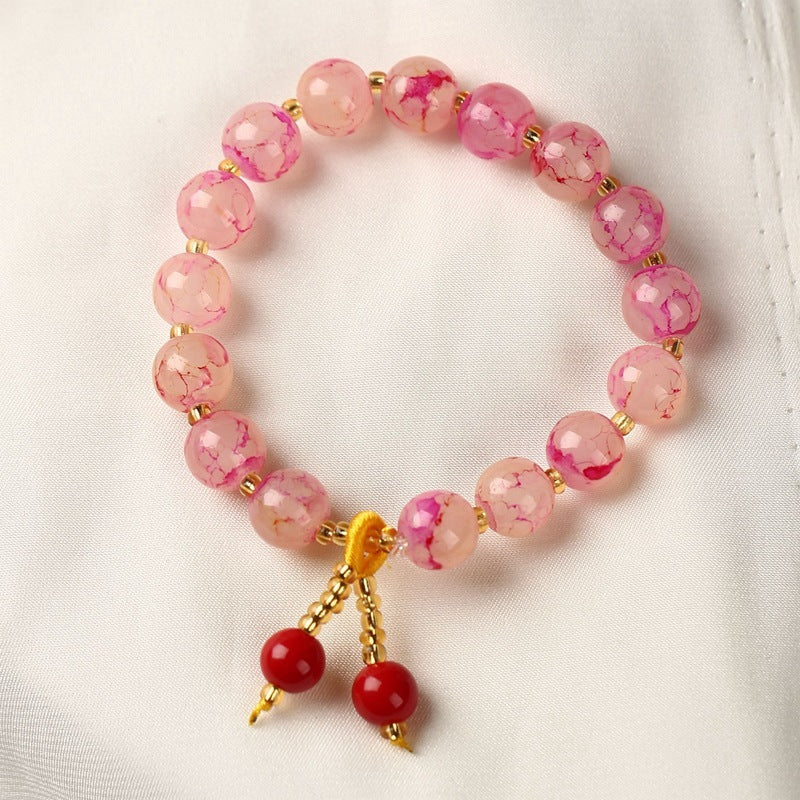 New Accessories Crystal String Beads Ceramic Bracelet Weloria