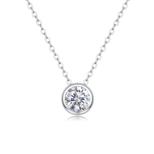 Purity - A Fashionable And Luxurious Diamond Jewelry Pendant Set With 1-carat Moissan Diamond S925 Sterling Silver Weloria