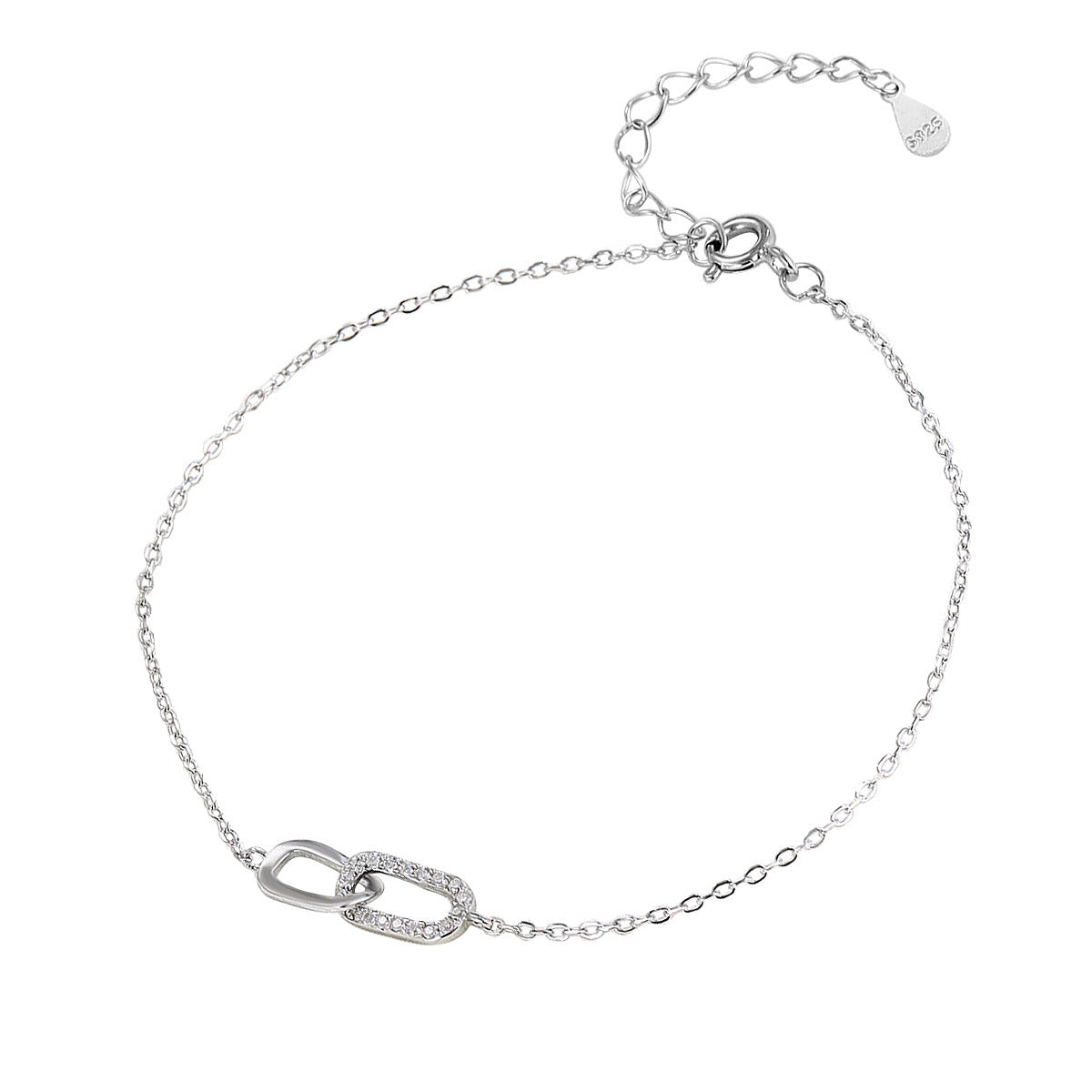 S925 Sterling Silver Mobius Strip Bracelet Weloria