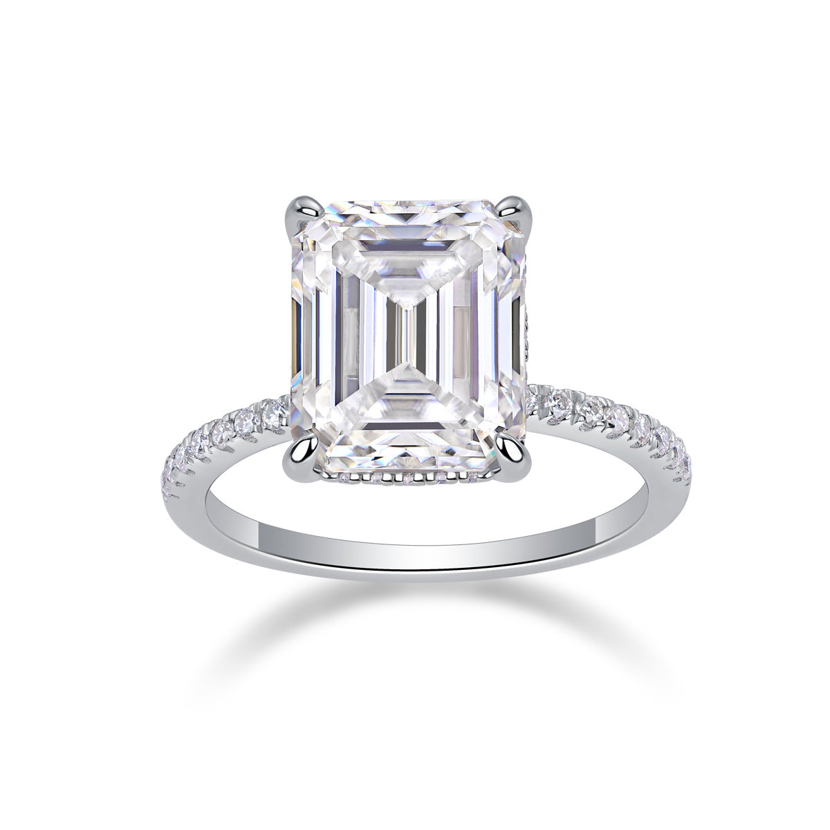 Iridescence City - Fashionable Diamond Jewelry Set With Moissanite S925 Sterling Silver And Platinum Diamond Ring Weloria