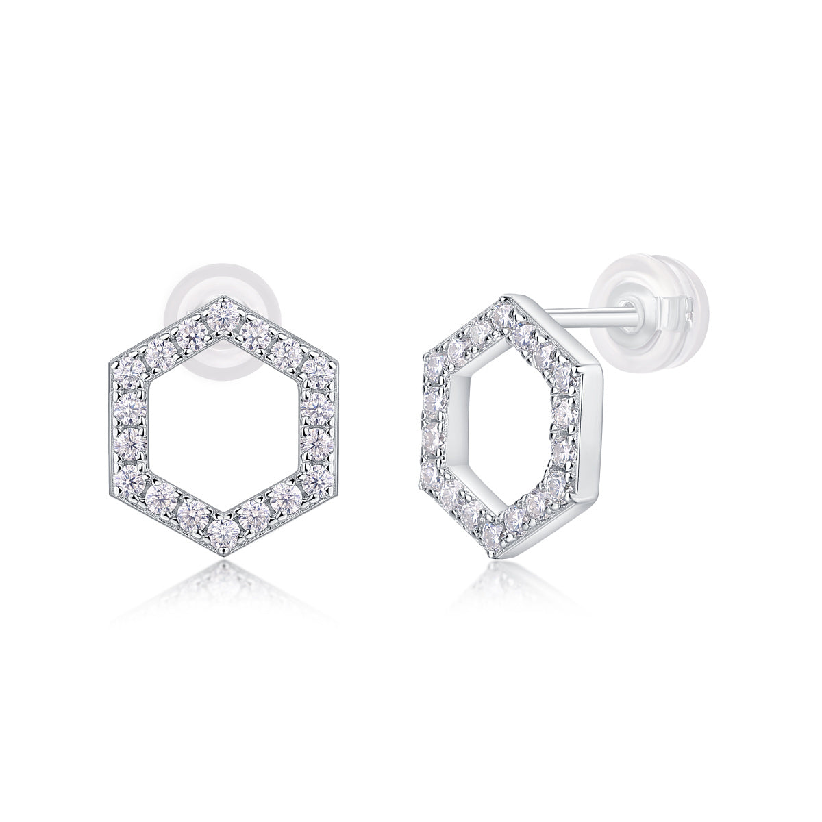 Empowering The Future - Fashionable, Trendy And Affordable Jewelry With Moissanite S925 Sterling Silver And Platinum-plated Stud Earrings Weloria