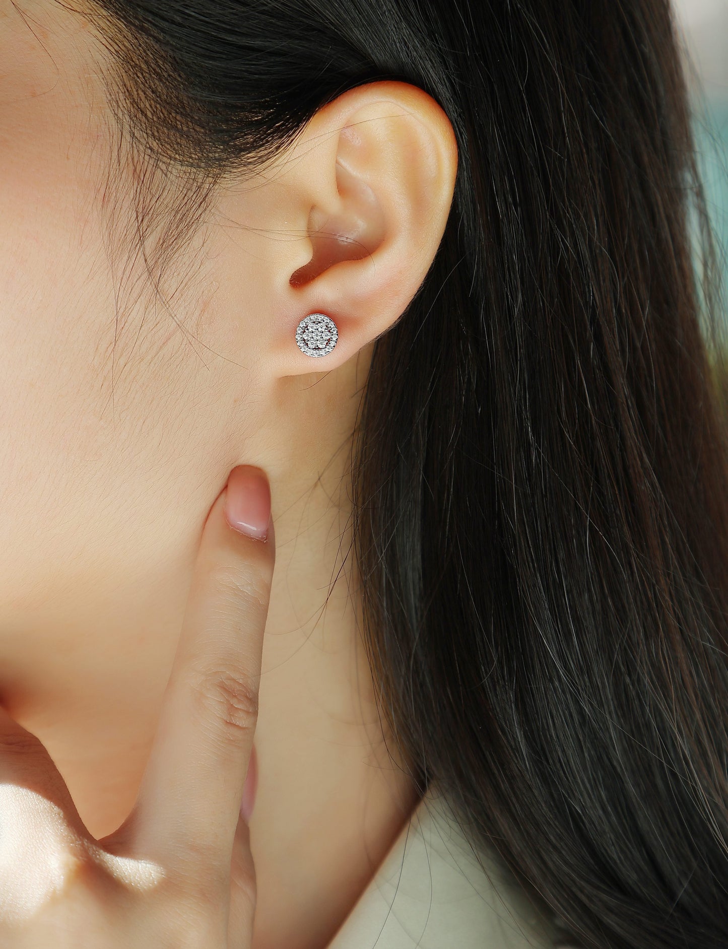 Cosmic Conjecture - Fashionable And Luxurious Diamond Jewelry Set With Moissanite S925 Sterling Silver And Platinum-plated Stud Earrings Weloria