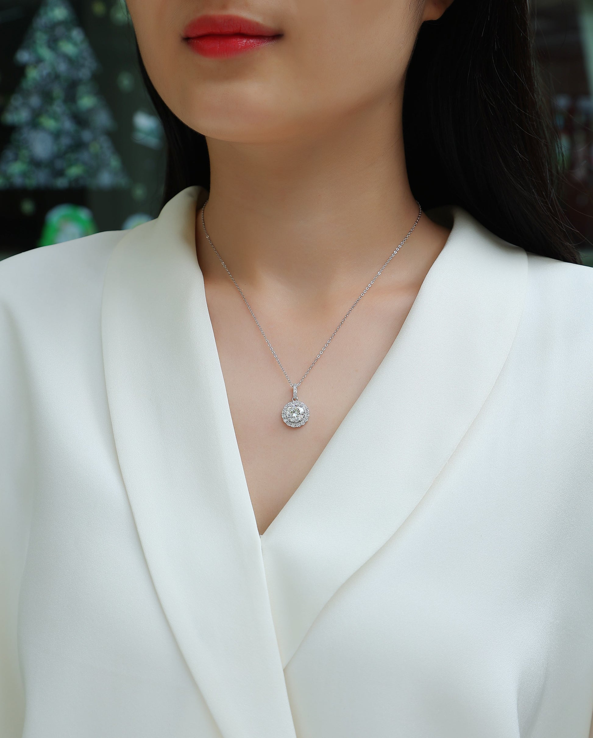 Dandelion - A Fashionable And Luxurious Diamond Jewelry Pendant Set With 2-carat Moissan Diamonds, S925 Sterling Silver And Platinum Plating Weloria