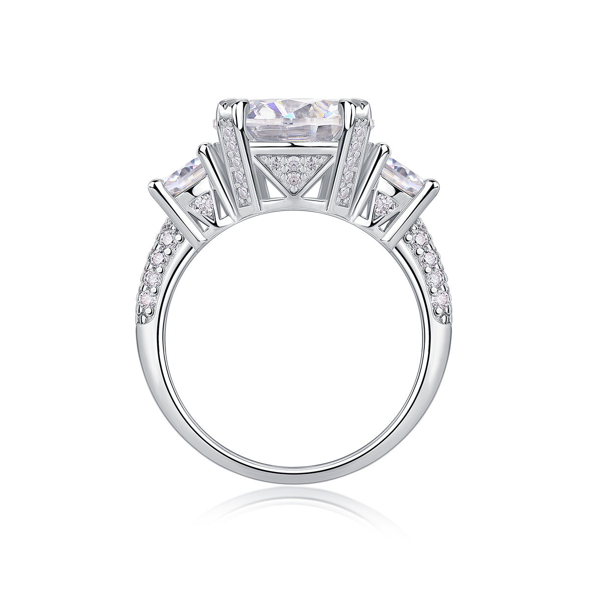 Dazzling Stars - A Fashionable And Luxurious Jewelry Piece Set With 5-carat Moissan Diamond S925 Sterling Silver And Platinum-plated Diamond Weloria